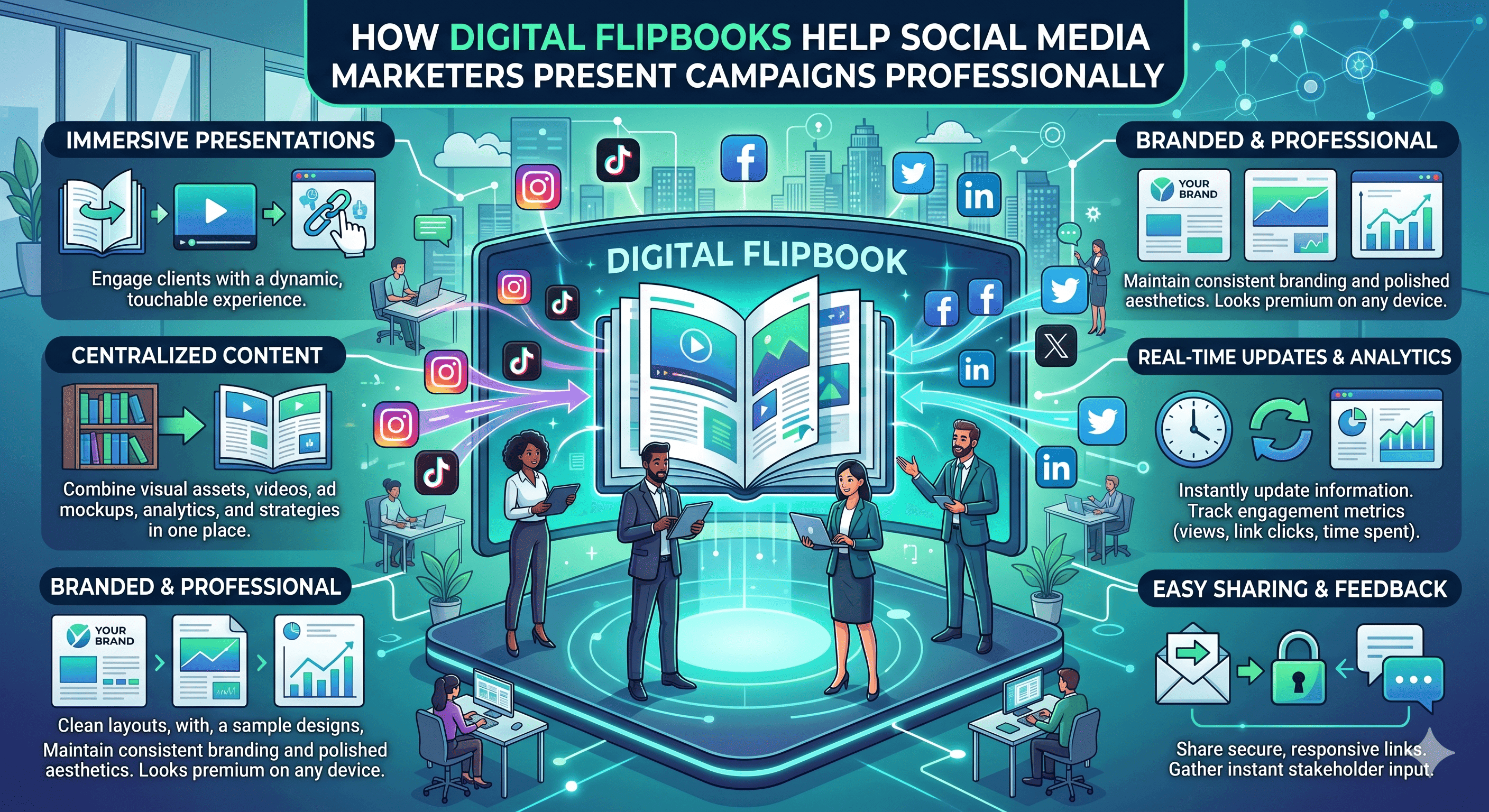 How Digital Flipbooks Help Social Media Marketers Present Campaigns Professionally