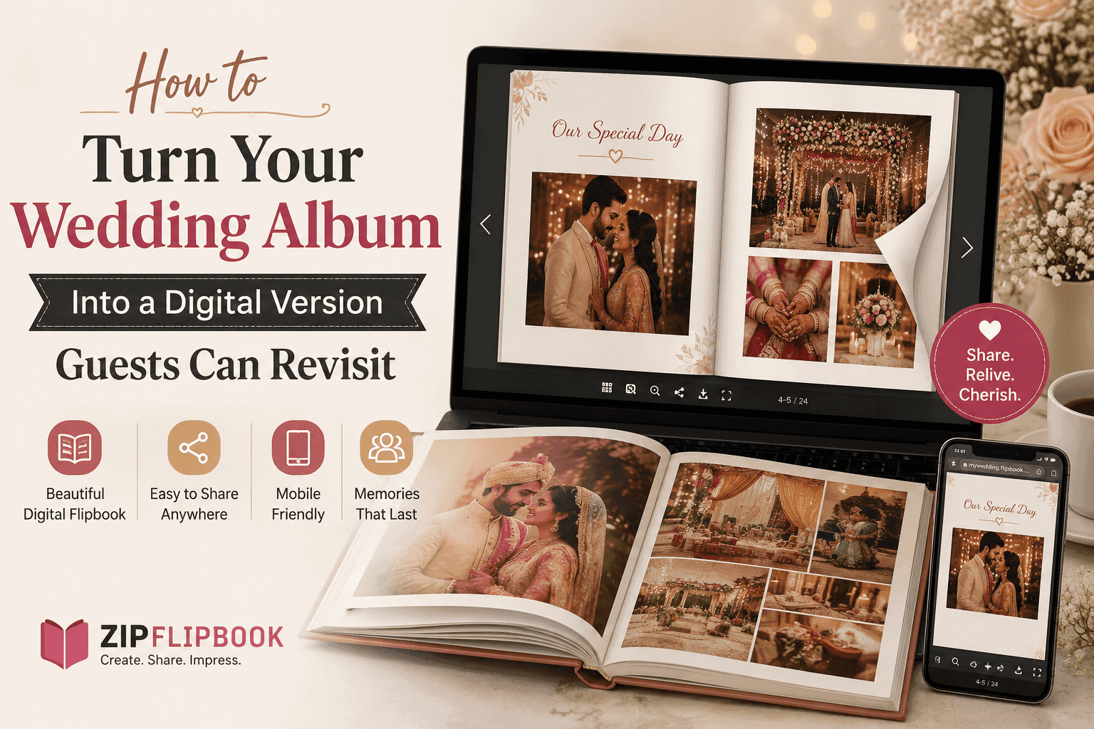 How to Turn Your Wedding Album Into a Digital Version Guests Can Revisit
