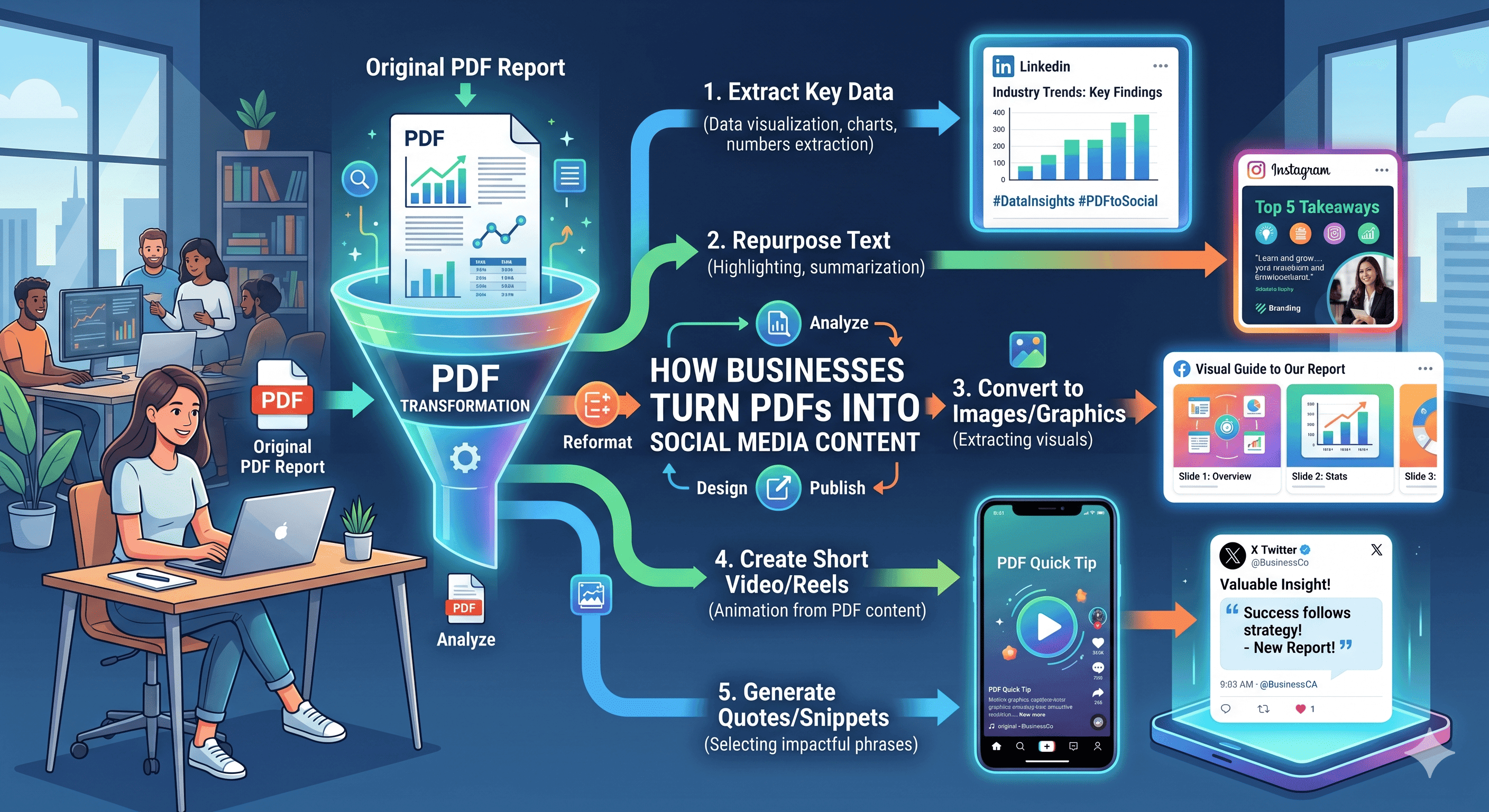 How Businesses Turn PDFs Into Social Media Content